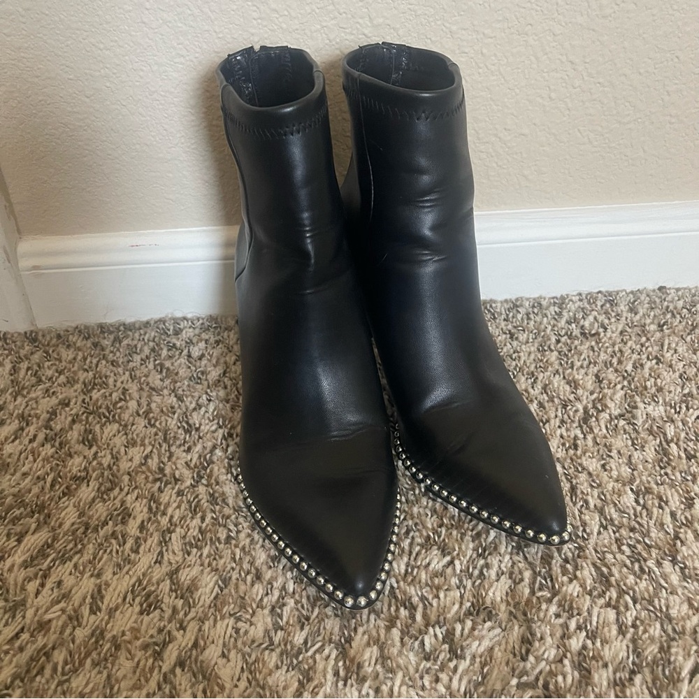 BCBGeneration Black Ankle Boots with Silver Studs